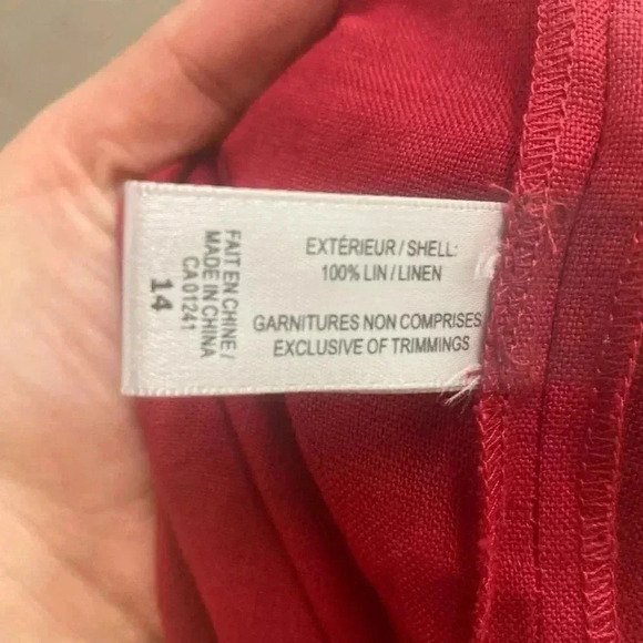 Simons 100% linen faux wrap  skirt - Picture 5 of 5